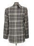 Alexander Wang 100% Wool Plaid Ivory Black Wool Blazer Size 10 - photo 2