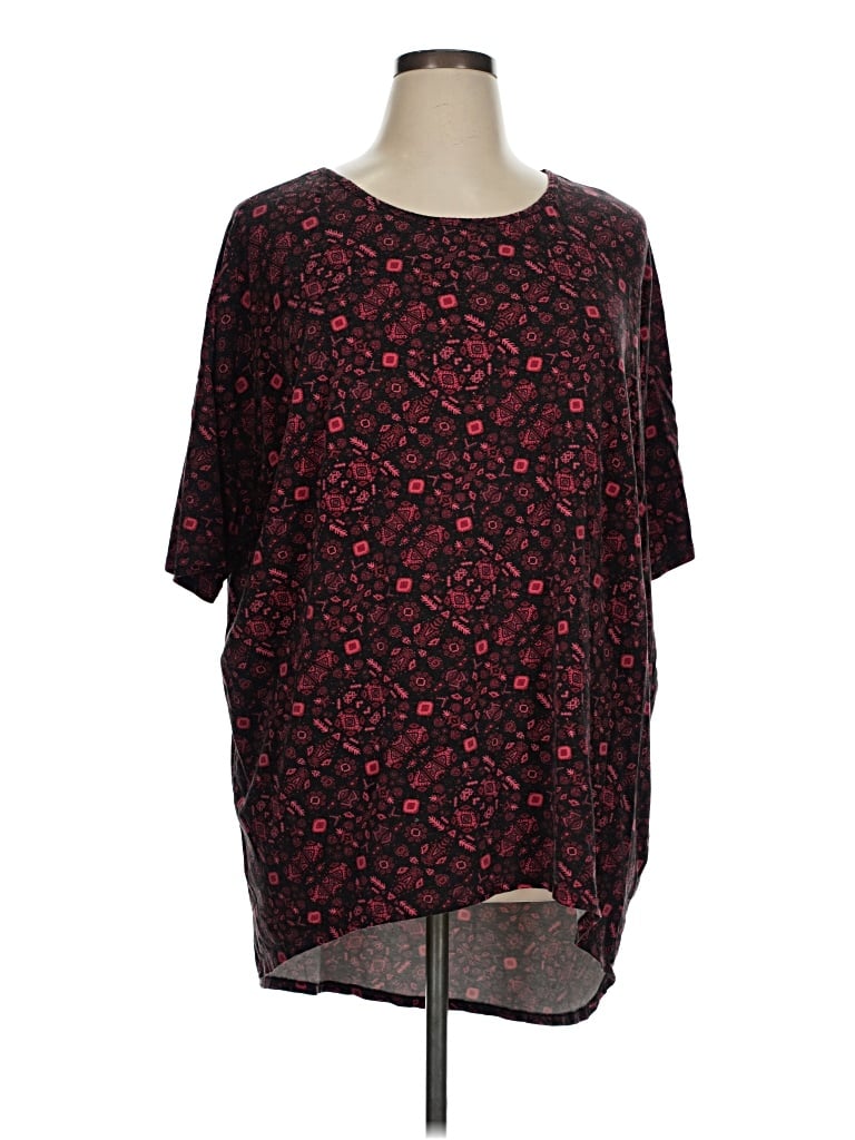 Pre-owned Lularoe Kimono In Burgundy