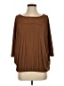 Chico's Brown 3/4 Sleeve Top Size S - photo 1
