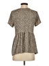 Gaze Tan Short Sleeve Blouse Size S - photo 2
