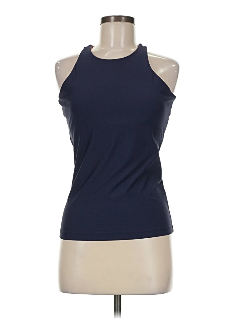 Pre-owned Assorted Brands Tank Top Blue Halter Neckline Tops