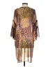 Democracy 100% Polyester Gold Kimono Size S - photo 2