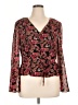 1.State 100% Polyester Burgundy Long Sleeve Blouse Size XL - photo 1