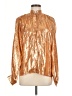 Unbranded Metallic Gold Long Sleeve Blouse Size 6 - photo 1