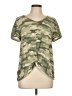 Cato Camo Green Short Sleeve Top Size L - photo 1