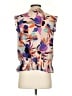 J.Crew 100% Polyester Brown Sleeveless Blouse Size 4 - photo 2