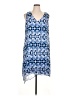 Dana Buchman 100% Polyester Graphic Blue Casual Dress Size 16 - photo 1