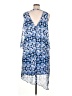 Dana Buchman 100% Polyester Graphic Blue Casual Dress Size 16 - photo 2