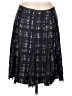 Tory Burch 100% Silk Plaid Black Blue Silk Skirt Size 10 - photo 1