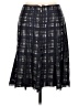 Tory Burch 100% Silk Plaid Black Blue Silk Skirt Size 10 - photo 2