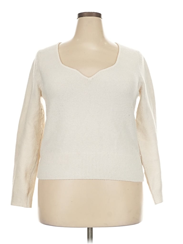 Pre-owned Mng Pullover Sweater In Ivory