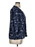 Aqua 100% Polyester Paisley Blue 3/4 Sleeve Blouse Size XL - photo 4
