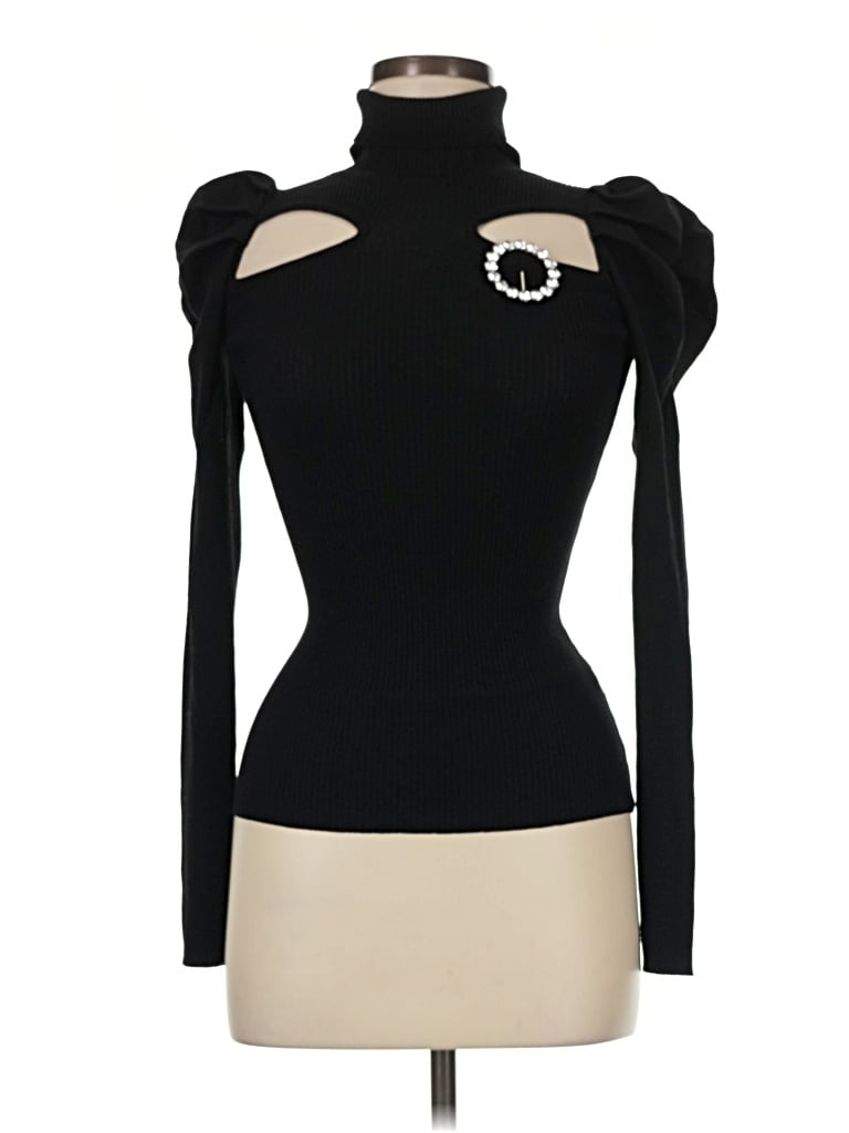 Pre-owned River Island Turtleneck Sweater In Black