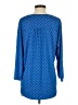 NY Collection Blue Long Sleeve Henley Size P (petite) - photo 2