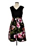 Sangria 100% Polyester Tropical Black Cocktail Dress Size 8 Petite - photo 2