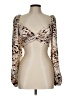 Windsor 100% Polyester Tan Long Sleeve Blouse Size L - photo 1