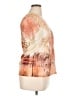 B.l.e.u. 100% Polyester Orange Short Sleeve Top Size XL - photo 4