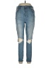 Free People Hearts Blue Jeans Size 32 WAIST R - photo 1
