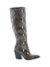 Vince Camuto Snake Print Gray Boots Size 5 1/2 - photo 1