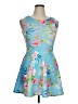 Angels Tropical Blue Cocktail Dress Size 16 - photo 1