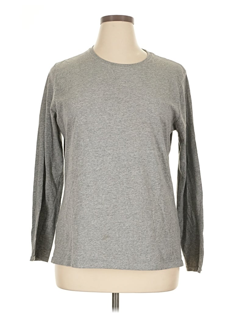 Pre-owned Russell Athletic Long Sleeve T-shirt In Gray