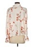CeCe 100% Polyester Floral Ivory Long Sleeve Blouse Size S - photo 2