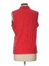 Lands' End Polka Dots Red Sleeveless Button-Down Shirt Size L - photo 2
