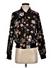 Pink Rose 100% Polyester Floral Black Jacket Size S - photo 1