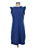 Universal Thread 100% Cotton Solid Blue Casual Dress Size S - photo 1