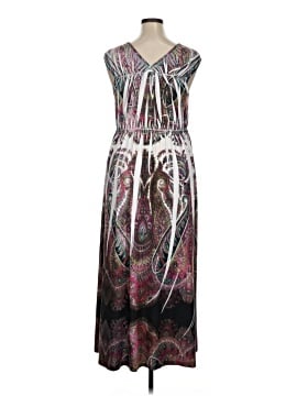 v neck knee length dress with sleeves Pleated V Neck A Line Midi Cocktail Dress main image 1