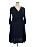 NY Collection Solid Blue Casual Dress Size 2X - photo 1