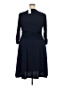 NY Collection Solid Blue Casual Dress Size 2X - photo 2