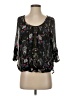 Miley + Molly 100% Polyester Black 3/4 Sleeve Blouse Size S - photo 1
