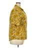 Unbranded 100% Polyester Floral Yellow Short Sleeve Blouse Size 2X - photo 4