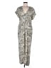 Capulet Animal Print Ivory Jumpsuit Size L - photo 1