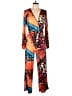 Unbranded 100% Polyester Animal Print Orange Jumpsuit Size L - photo 1
