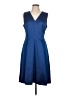 Anne Klein 100% Polyester Solid Blue Cocktail Dress Size L (estimated) - photo 1