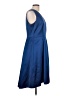 Anne Klein 100% Polyester Solid Blue Cocktail Dress Size L (estimated) - photo 4