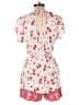 Bebop 100% Rayon Floral White Romper Size L - photo 2