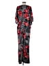 Notations Print Red Jumpsuit Size L - photo 2