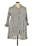 BoHo Me Gray 3/4 Sleeve Button-Down Shirt Size 3X - photo 1