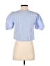 ABound 100% Cotton Blue Short Sleeve Blouse Size XS - photo 2