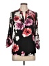 DR2 Floral Black 3/4 Sleeve Blouse Size M - photo 1
