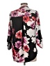 DR2 Floral Black 3/4 Sleeve Blouse Size M - photo 2
