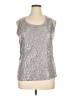 Roz & Ali Silver Sleeveless Top Size 14 - photo 1