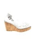 Stuart Weitzman White Silver Wedges Size 6 1/2 - photo 1