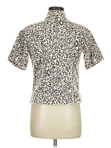 The ZigZag Stripe Short Sleeve Blouse (view 2)