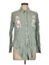 Hem & Thread 100% Rayon Green Long Sleeve Blouse Size M - photo 1
