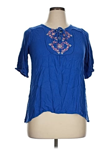 Umgee Short Sleeve Blouse (view 1)