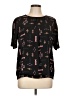 metaphor Black Short Sleeve Blouse Size L - photo 1